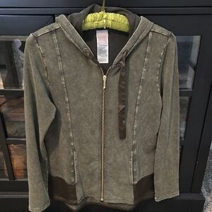 Chico's Zenergy Gray Zip-Up Hoodie